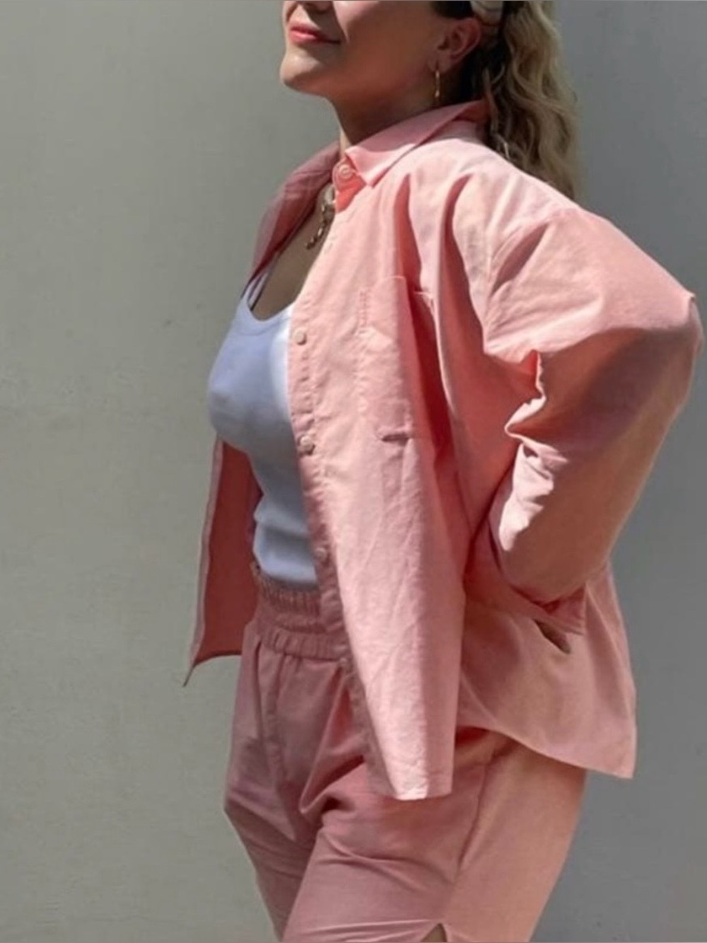 Djerf Avenue Breezy Cotton Shirt - S